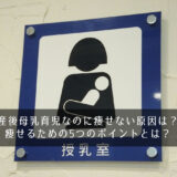 産後母乳育児なのに痩せない原因は？痩せるための5つのポイントとは？
