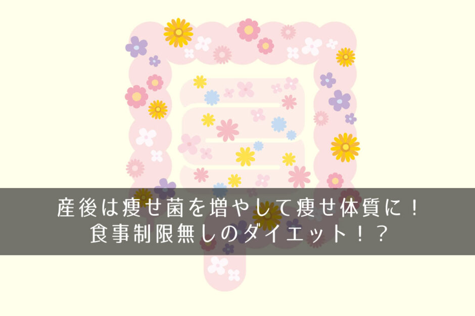産後は痩せ菌を増やして痩せ体質に！食事制限無しのダイエット！？