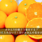 みかん100個どう保存する？冷蔵庫に入れないで！甘いみかんの見分け方は？
