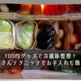 100均グッズで冷蔵庫整理!おさよさんテクニックでお手入れも簡単に!