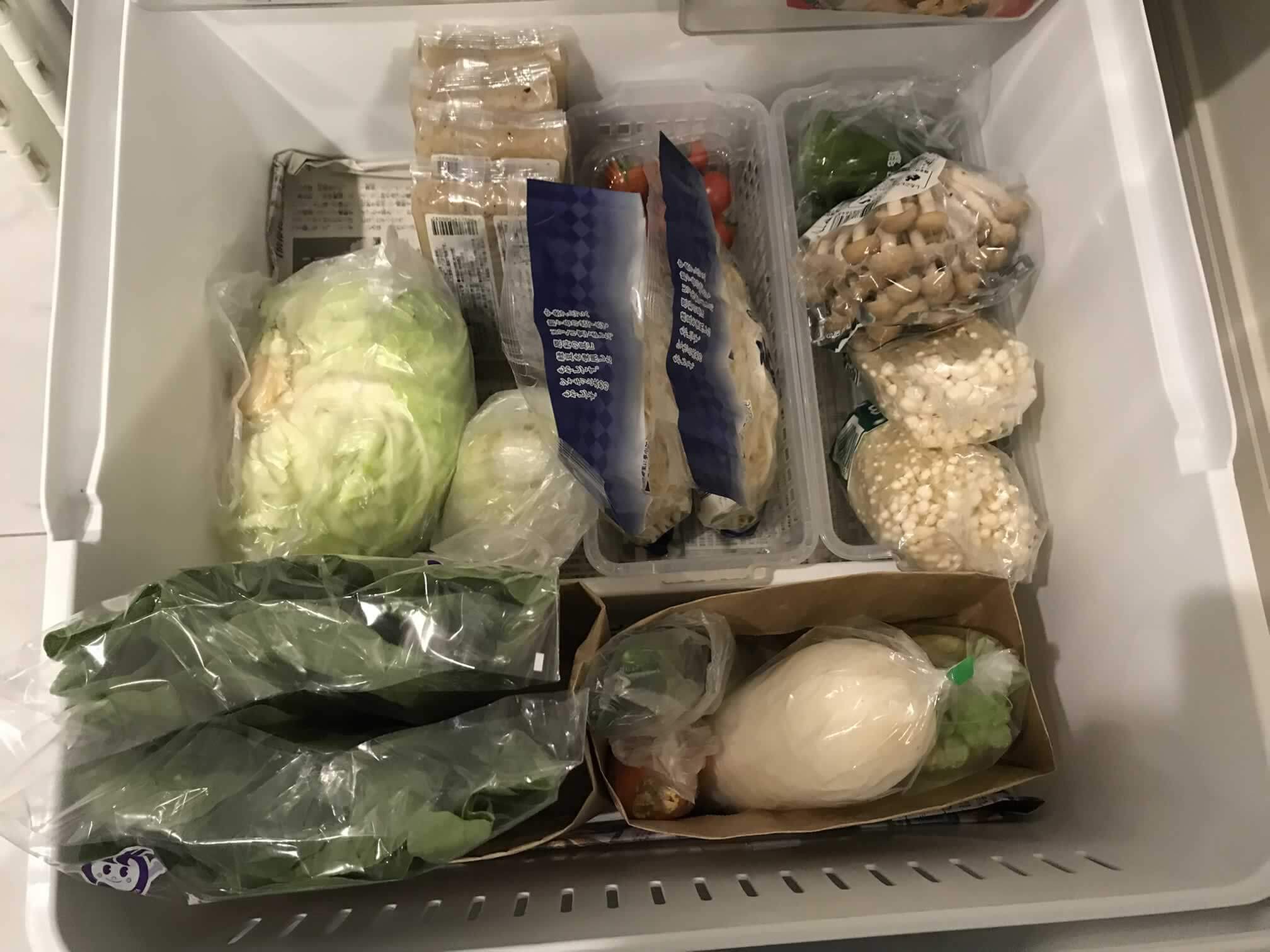 野菜室の整理