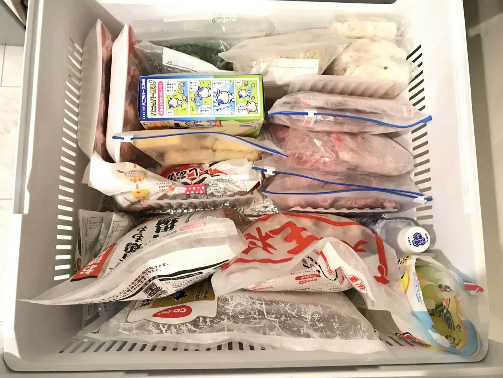 冷凍室の整理